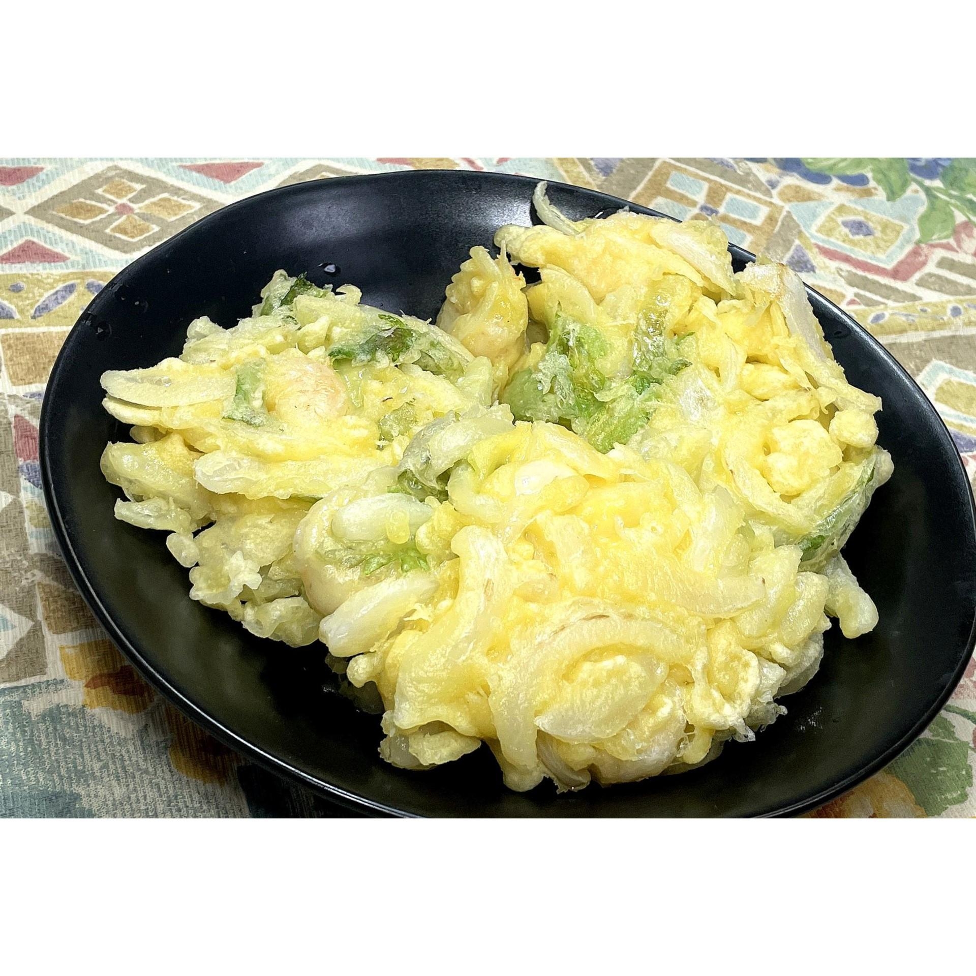 新玉ねぎとセロリのかき揚げ★動画あり★