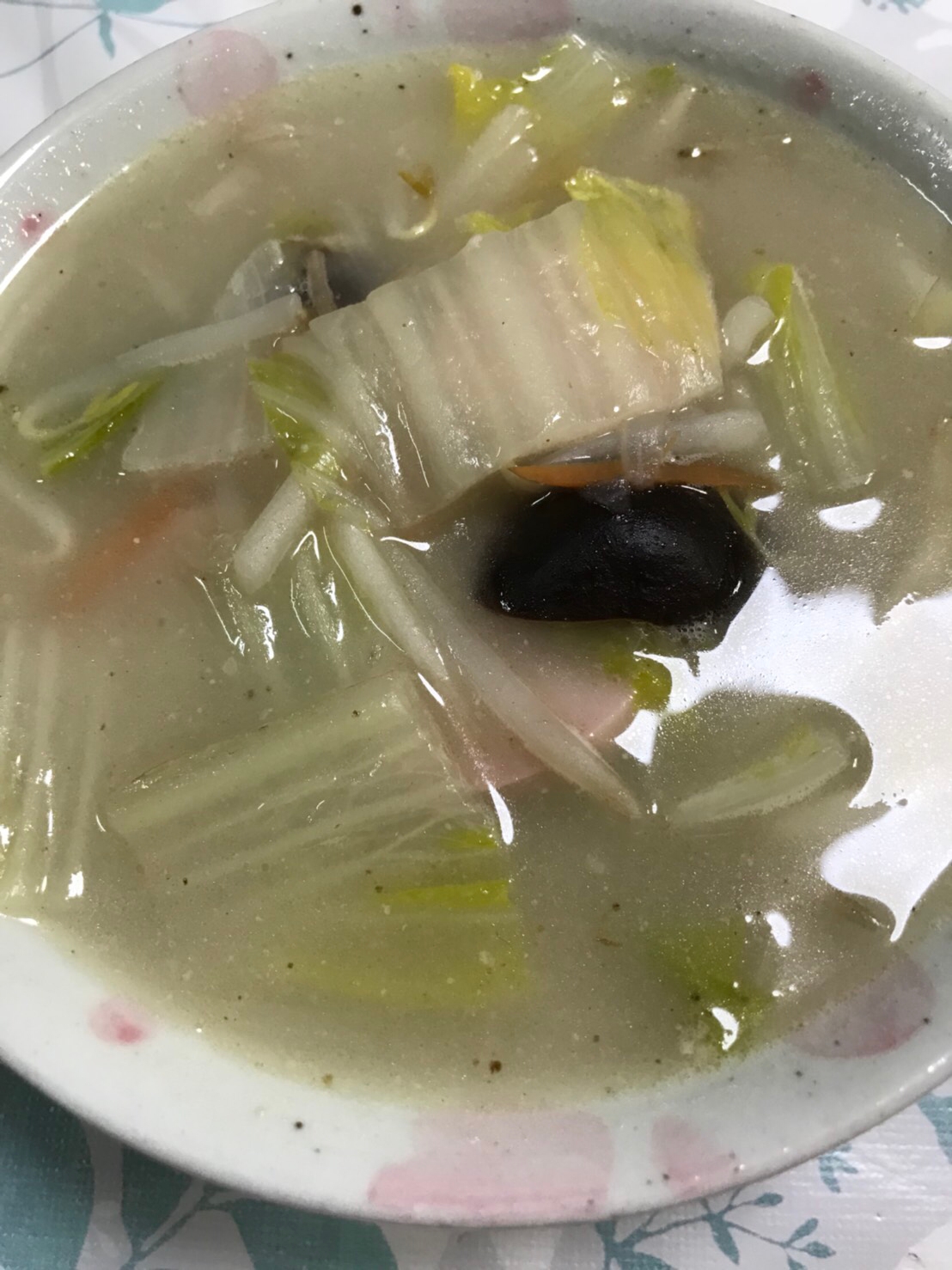 魚肉ソともやしと椎茸のクリームシチュースープ☆