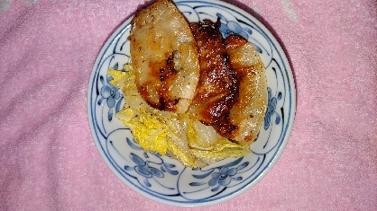 焼き餃子と白菜のオイスターソース炒め