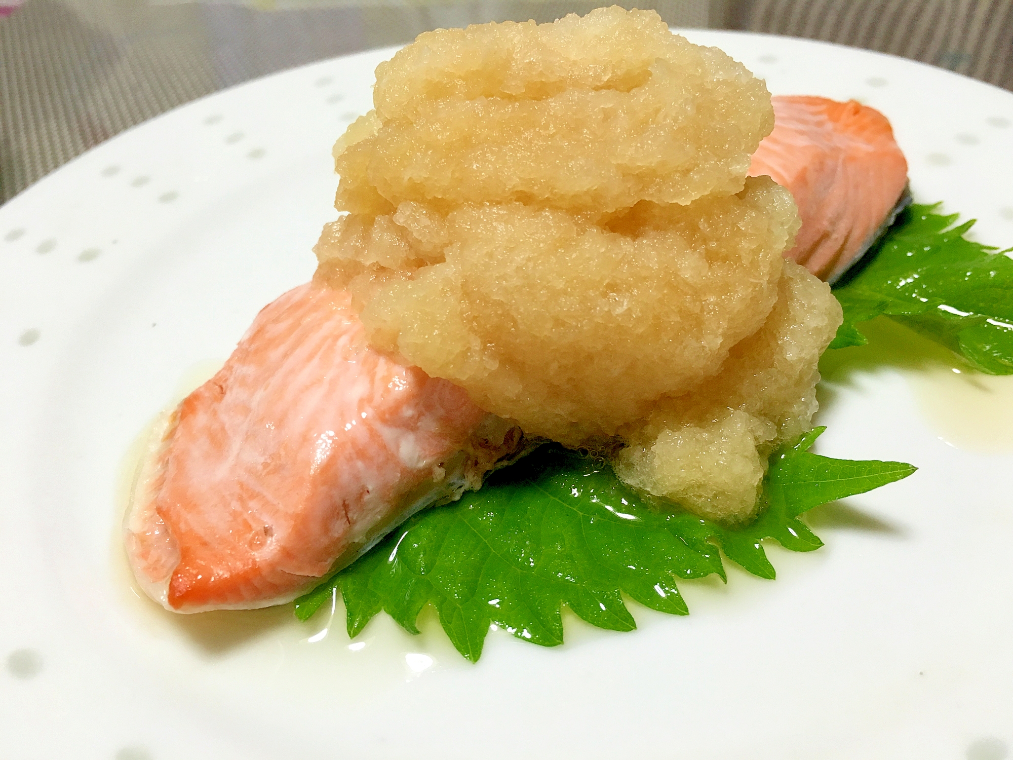 生鮭のレンジ蒸し☆おろしポン酢