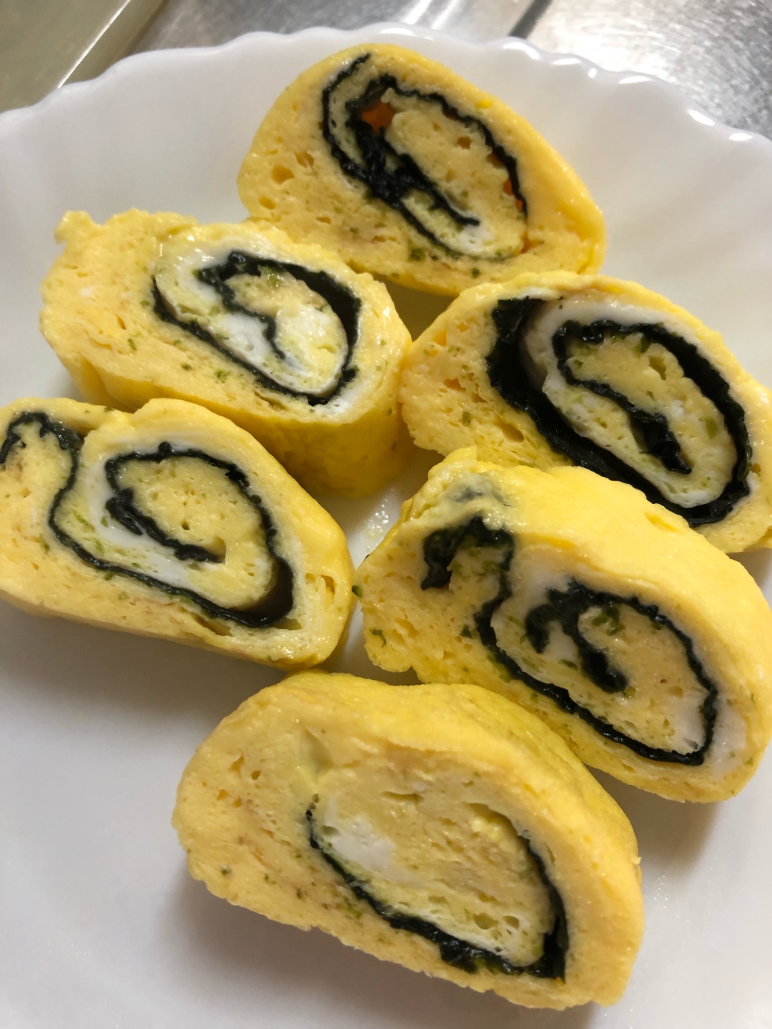 マヨ水でキレイな焼き色☆海苔のたまご焼き