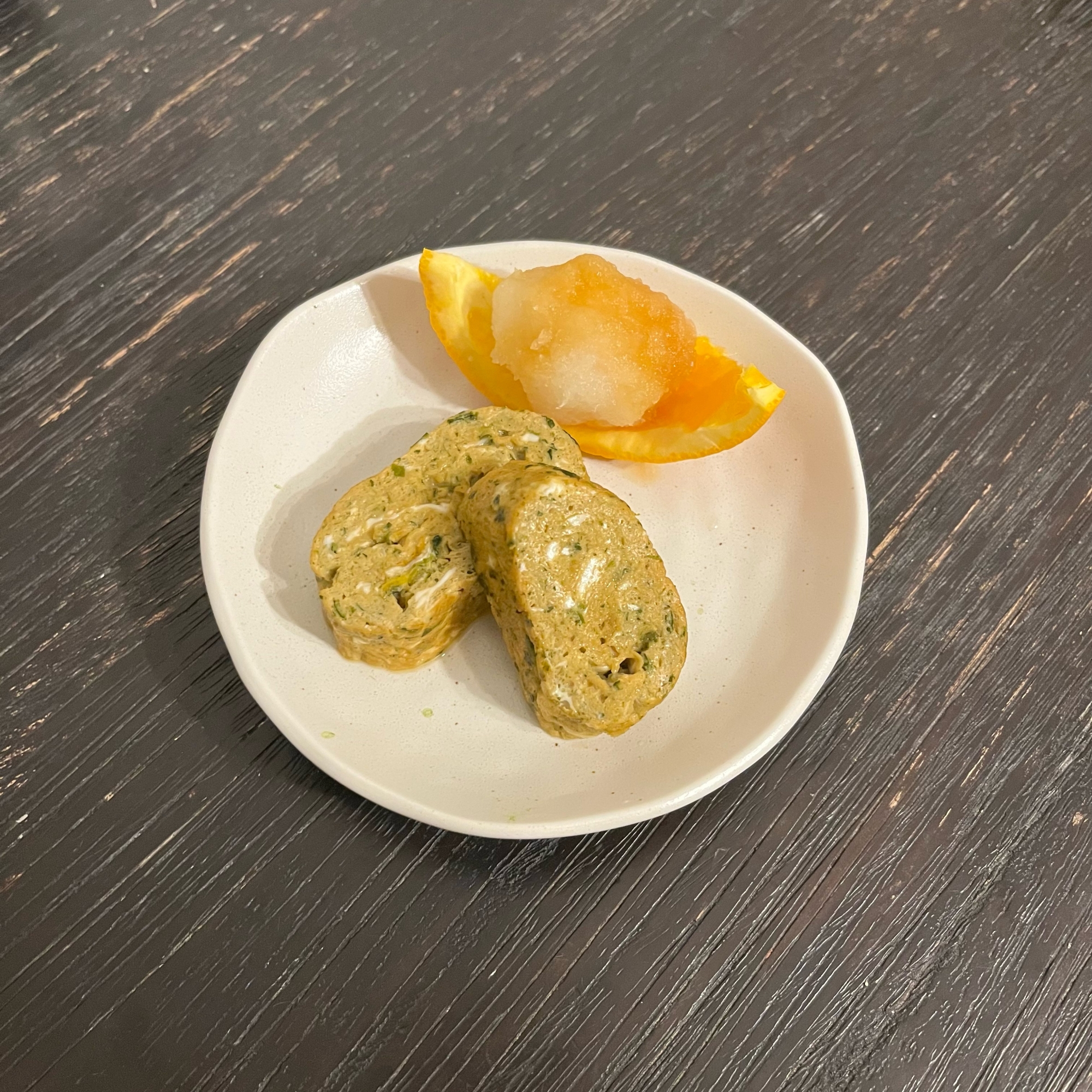 茶殻入りの卵焼き