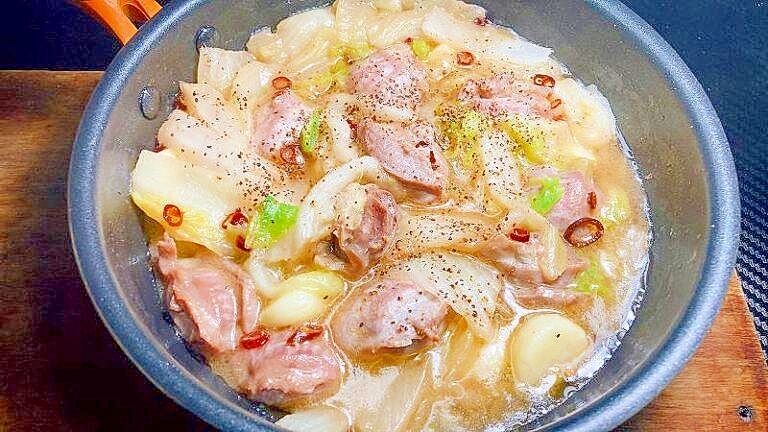 【素朴飯】砂肝と白菜のオイル煮