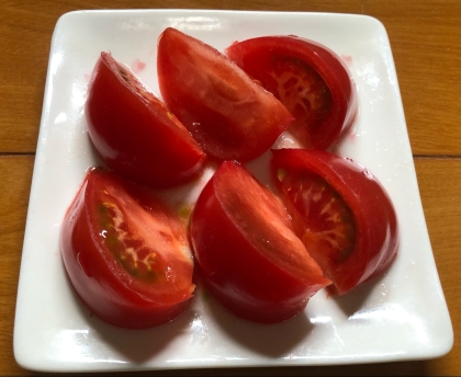 トマトだけ♡簡単♡バルサミコ酢とトマトのサラダ