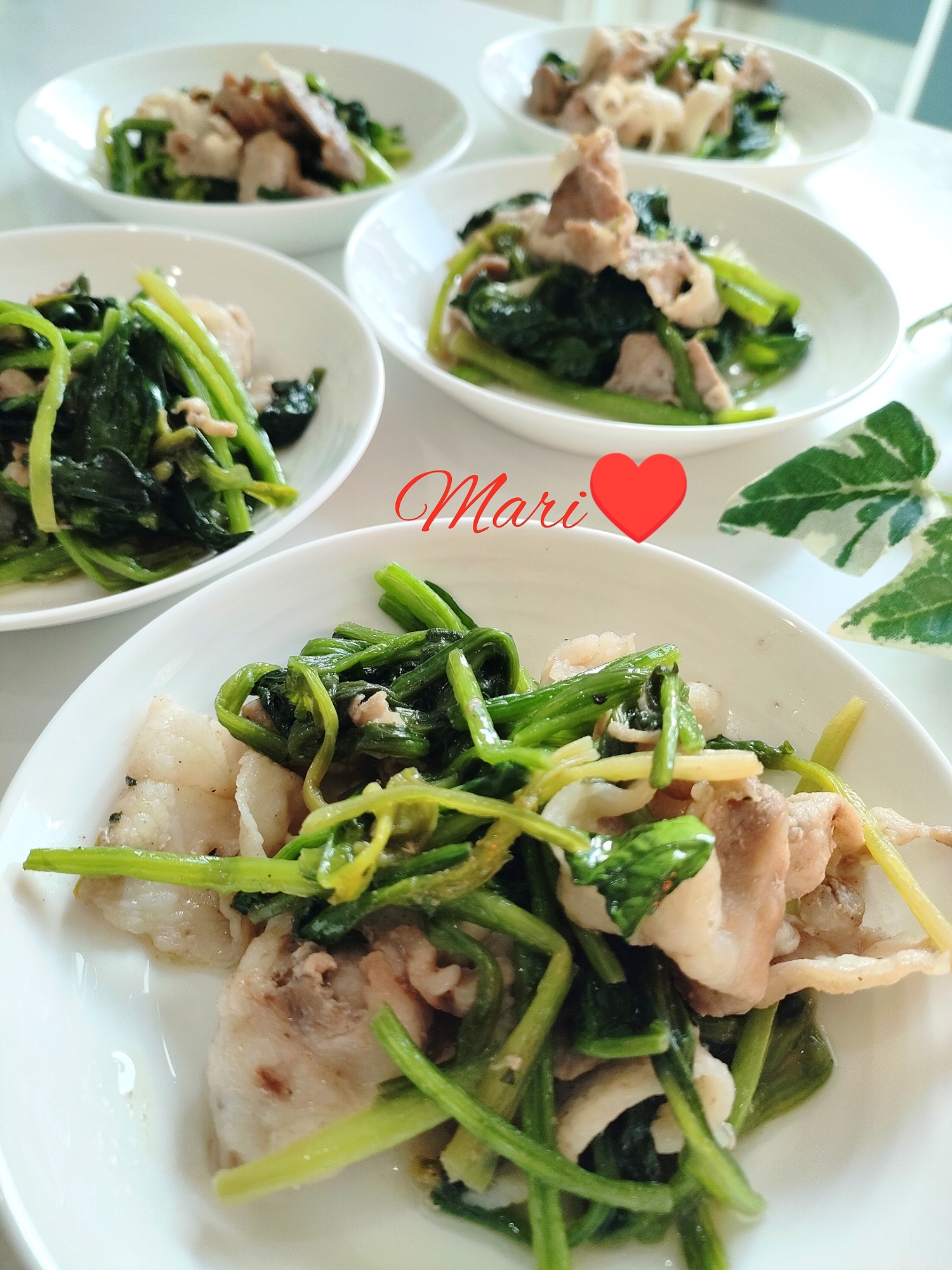 フライパンで簡単!ほうれん草と豚肉炒め