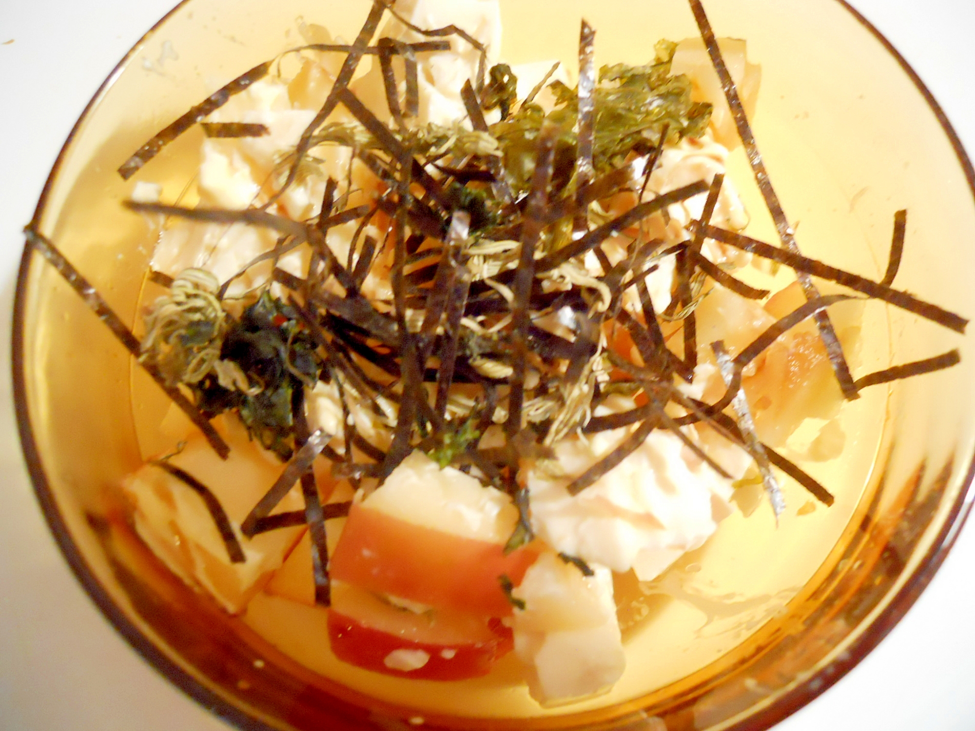 豆腐と林檎　山葵マヨでヘルシ～サラダ