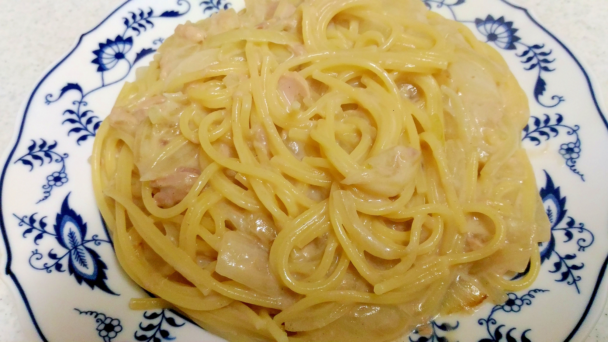 ツナと玉葱のクリームパスタ