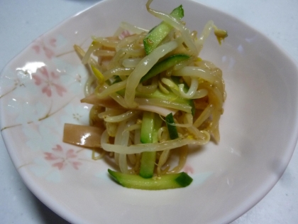 さっぱりしたものが食べたくて作りました♪
最近野菜が高くて、値段が安定しているもやしは助かりますね☆美味しくいただきましたぁ*＾＾*