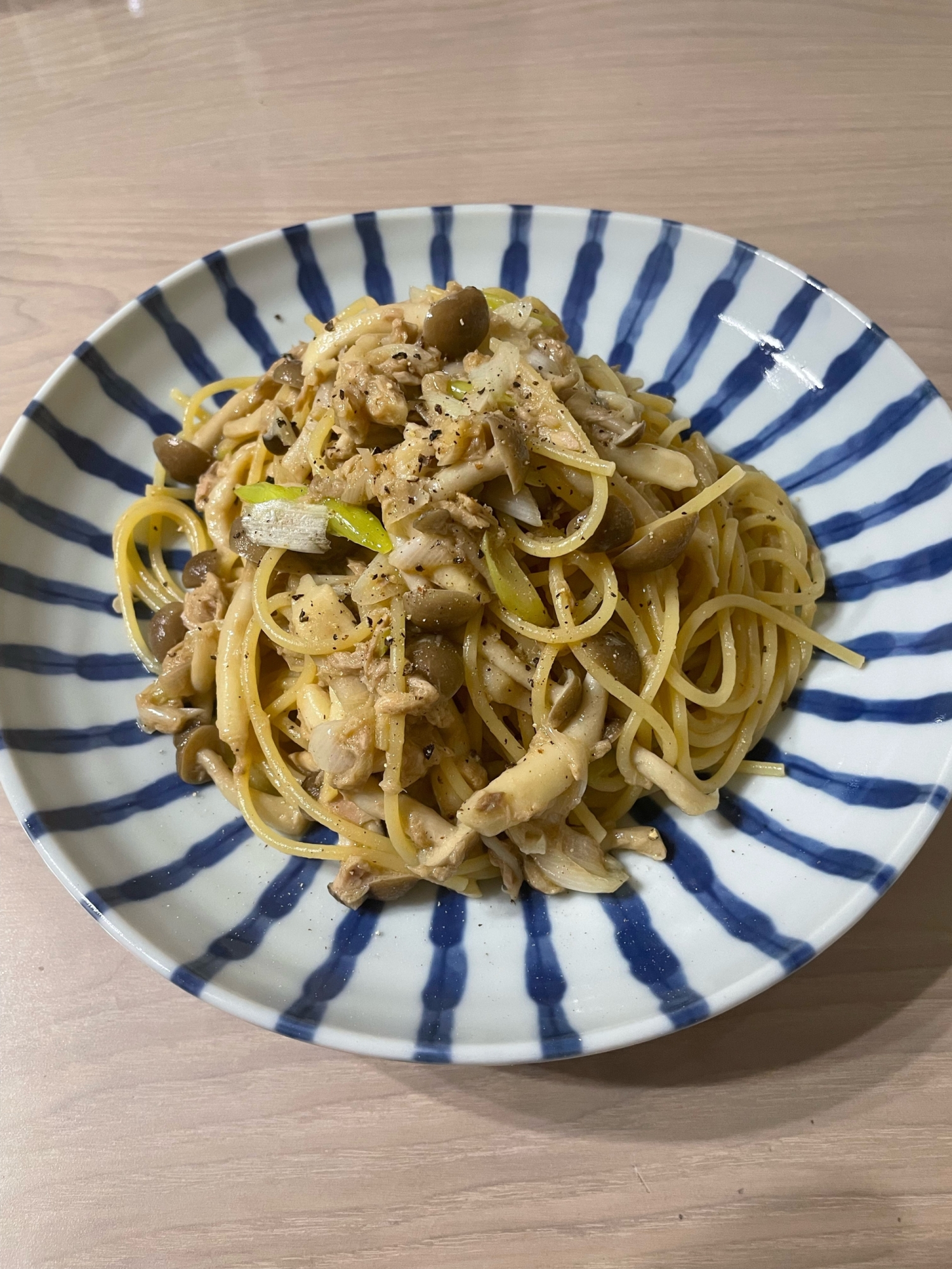 ツナと長ネギの和風パスタ(バター醤油)