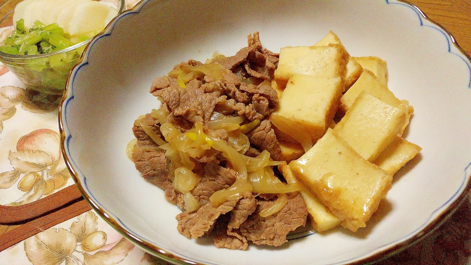 簡単&早い！牛肉と厚揚げの煮物