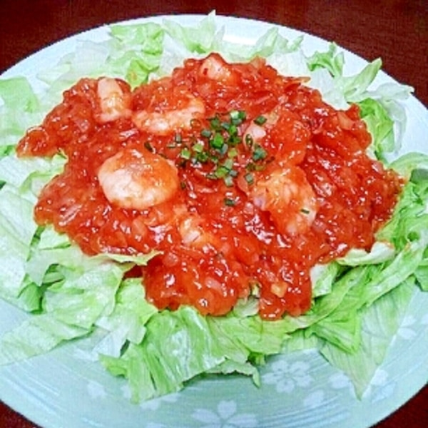 玉ねぎとレタスが主役のエビチリ レシピ 作り方 By ぎにゅ 楽天レシピ 玉ねぎとレタスが主役のエビチリ レシピ 作り方 By ぎにゅ 楽天レシピ