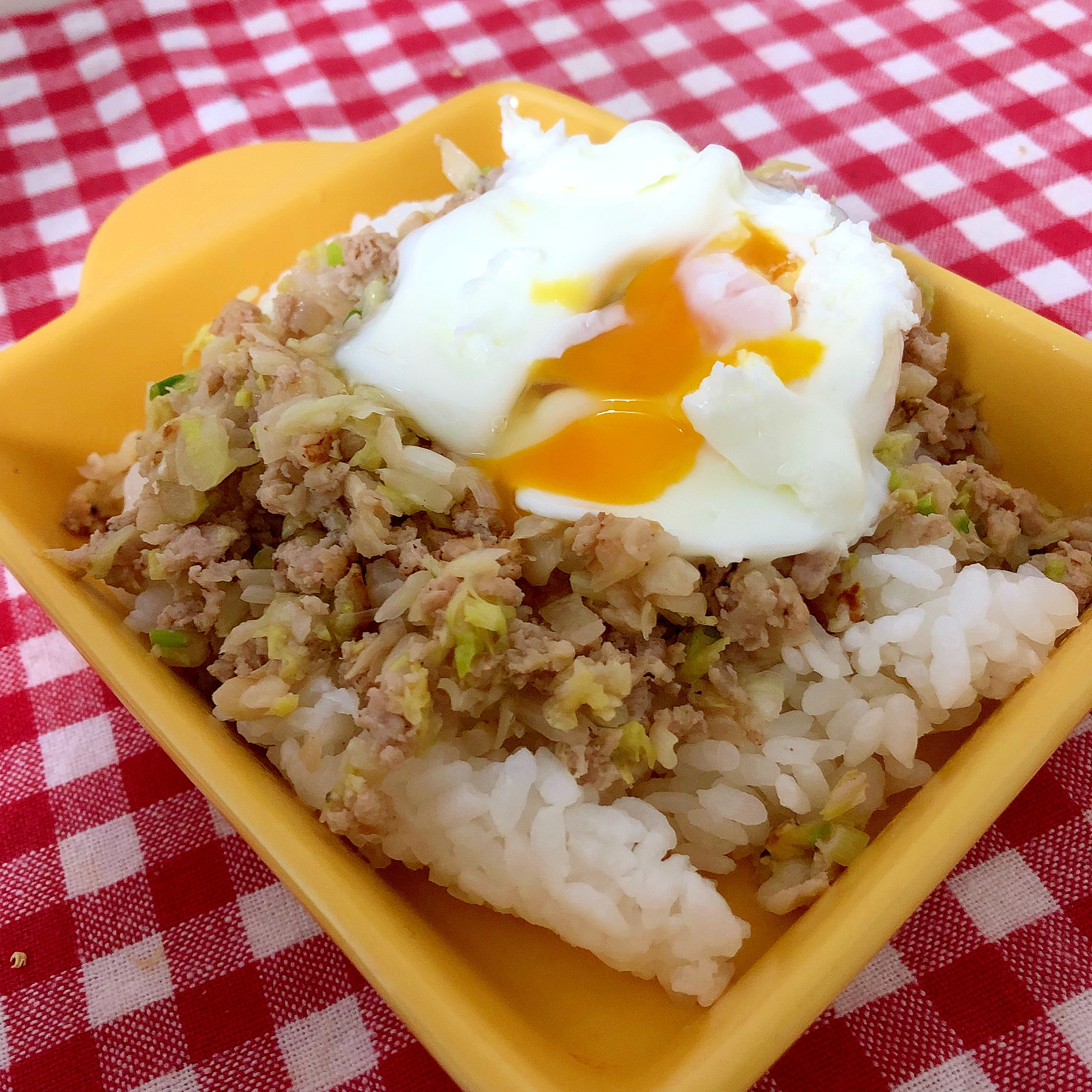 そぼろと半熟卵の丼☆彡