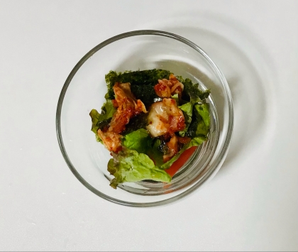 韓国風★きゅうりとトマトの海苔キムチサラダ♪