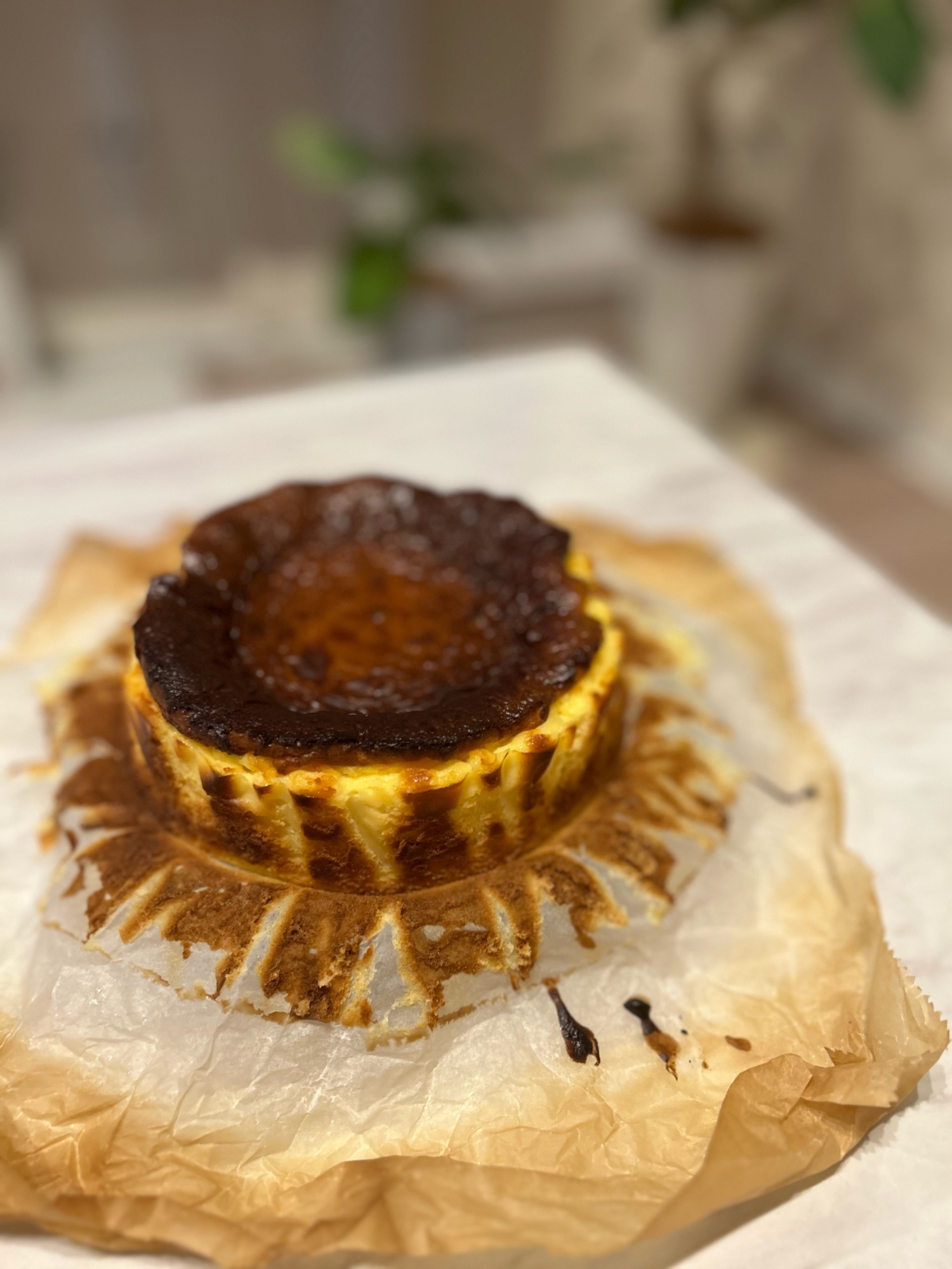 混ぜて焼くだけ！バスク風チーズケーキ