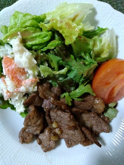 簡単、二刀流の肉野菜炒め！！