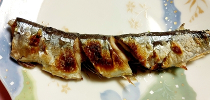 塩さんま<・))><グリル焼き（ポン酢）