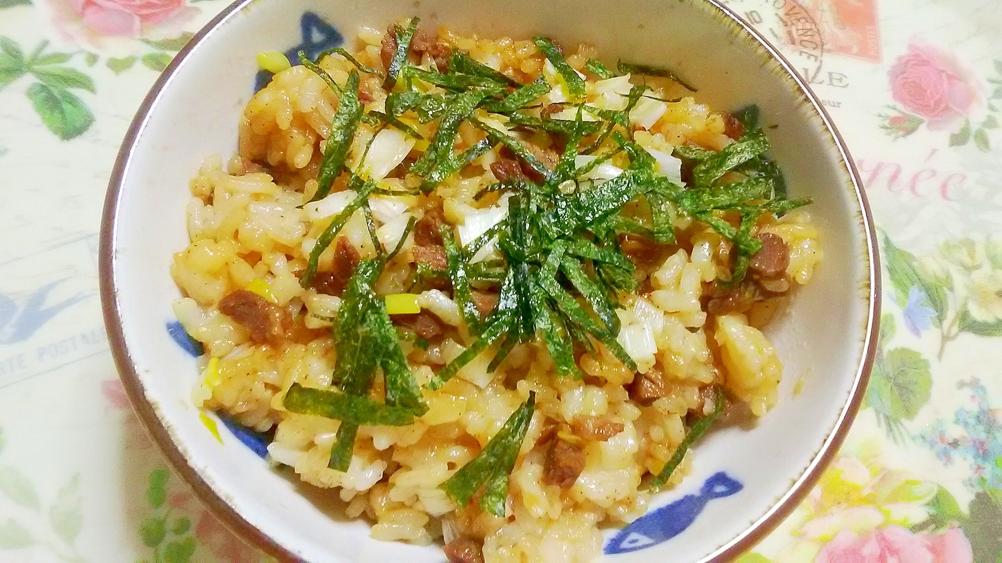 牛肉とねぎいり焼き飯