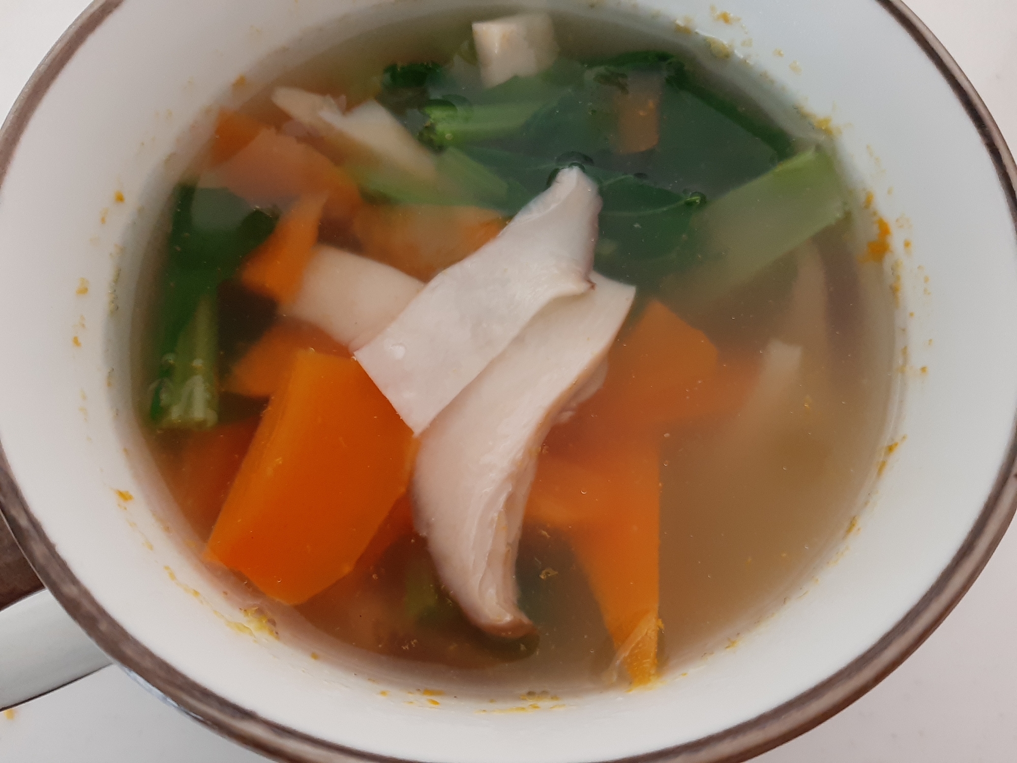 薬味がきいてる！野菜中華スープ