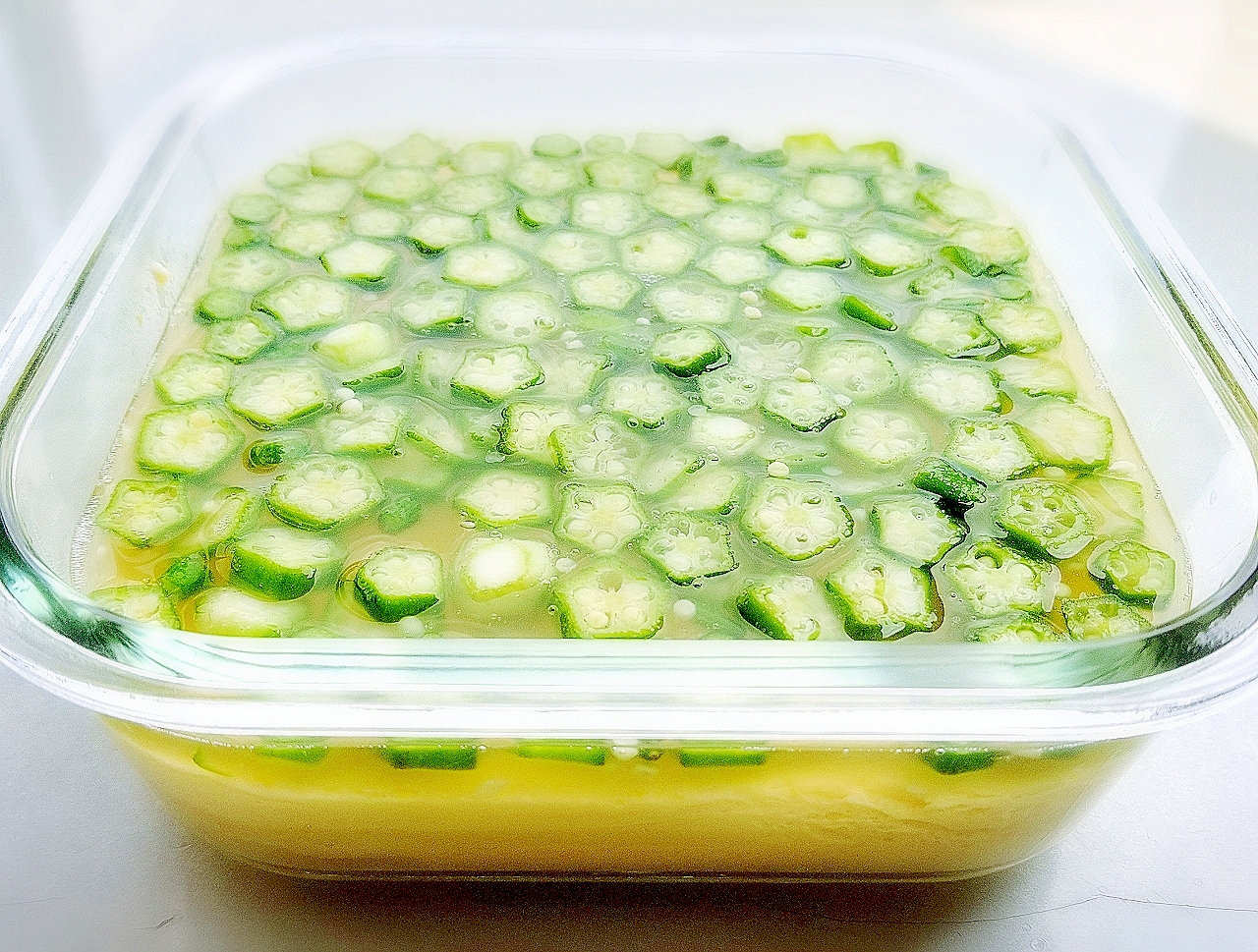 レンジで♪ スコップ茶碗蒸し☆オクラ餡