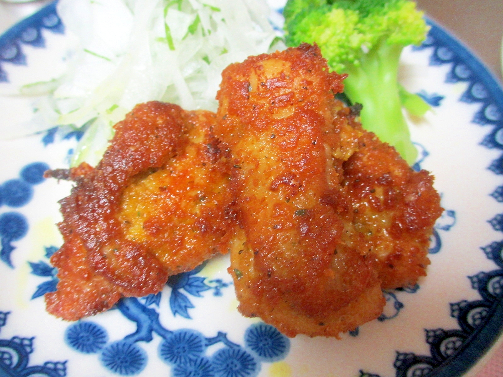 鶏モモのカレーパン粉焼き