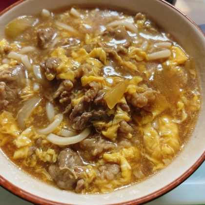 とろ～り肉たまあんかけうどん