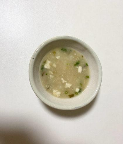 ➿なめこと油揚げの味噌汁➿