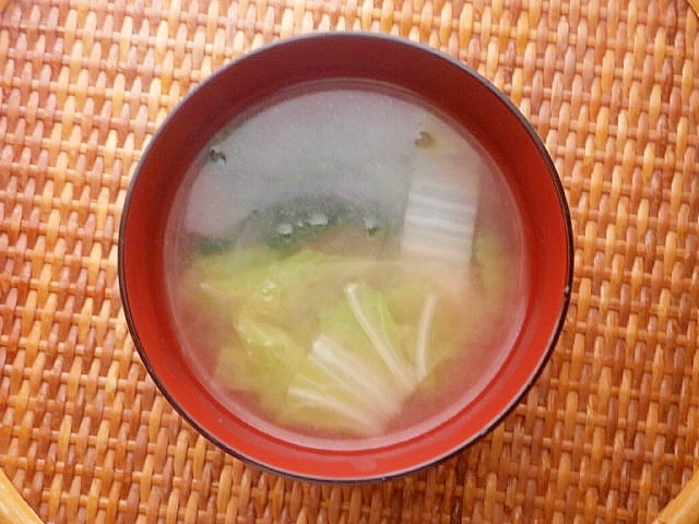 白菜・小松菜の味噌汁