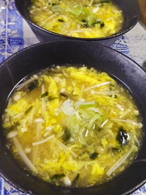 えのき海苔かき玉スープ