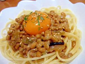 とろ旨い☆ザーサイ納豆パスタ