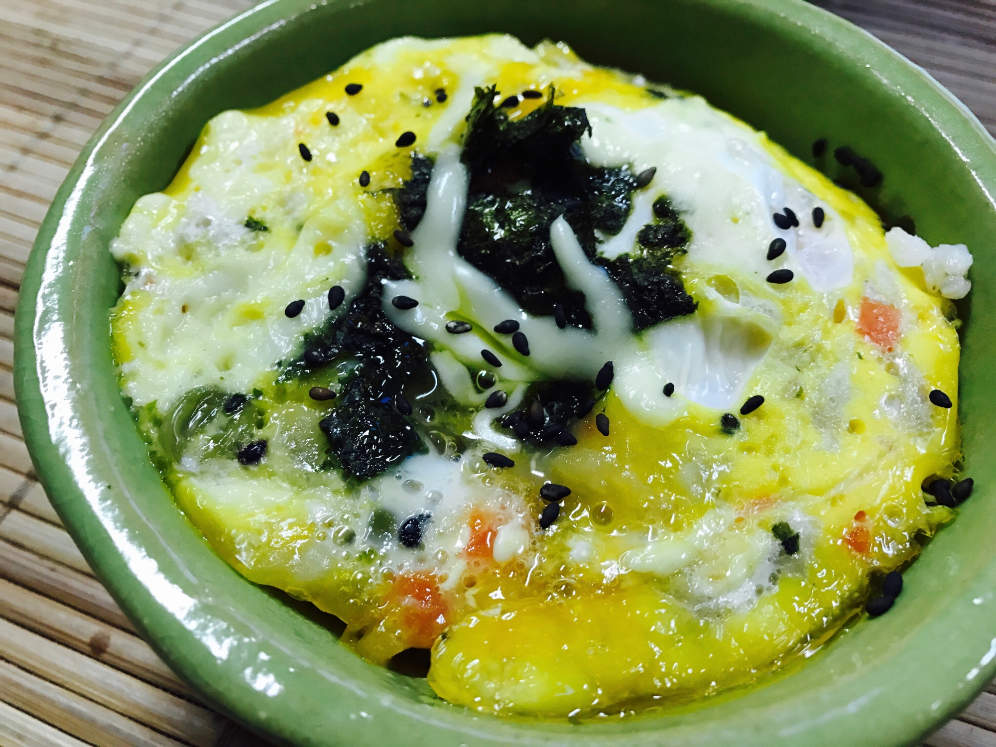 リメイク！マッシュポテトのマヨ海苔チー玉丼