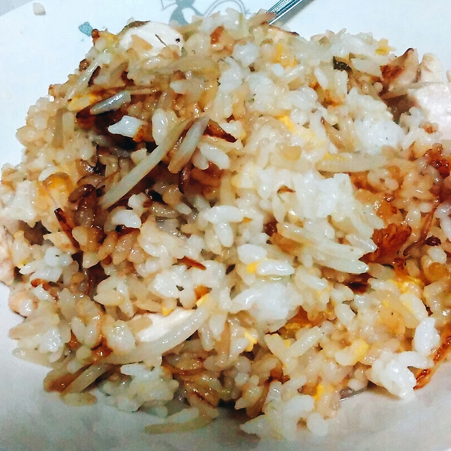 もやしとむね肉のチャーハン