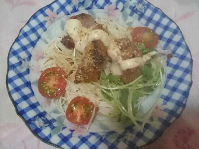 お子様喜ぶ♪チキン南蛮そうめん