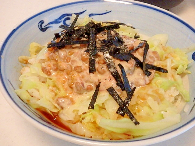 ツナマヨわさび納豆丼