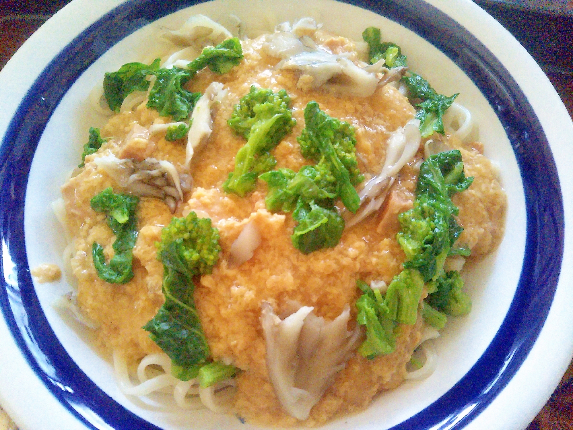 ★菜の花&舞茸&とろとろ卵★うどん