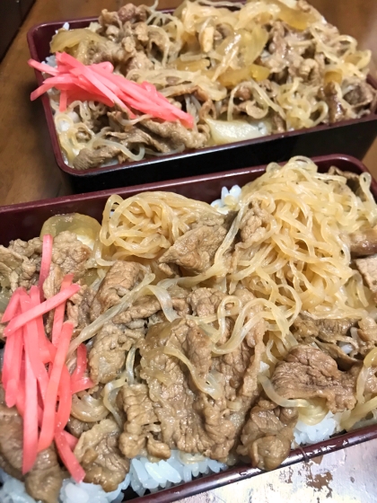 元々すき焼きでも糸こんやしらたきが好きなので牛丼も大満足でした！レシピ有難うございました、美味しくいただきました♪