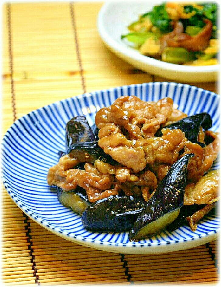 茄子と豚肉の生姜醤油焼き