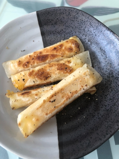 餃子の皮で、チーズ巻き