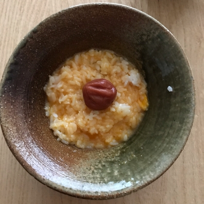 お野菜切らしていて無しですが、美味しい梅干しで頂きました(๑˃̵ᴗ˂̵)