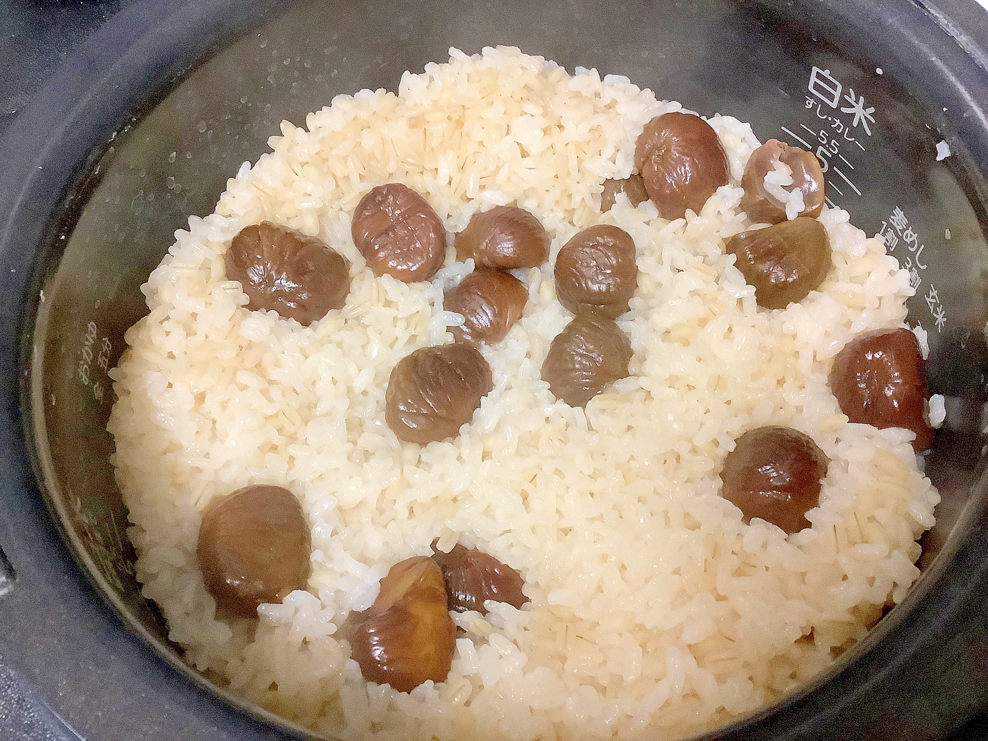 甘栗で栗ご飯
