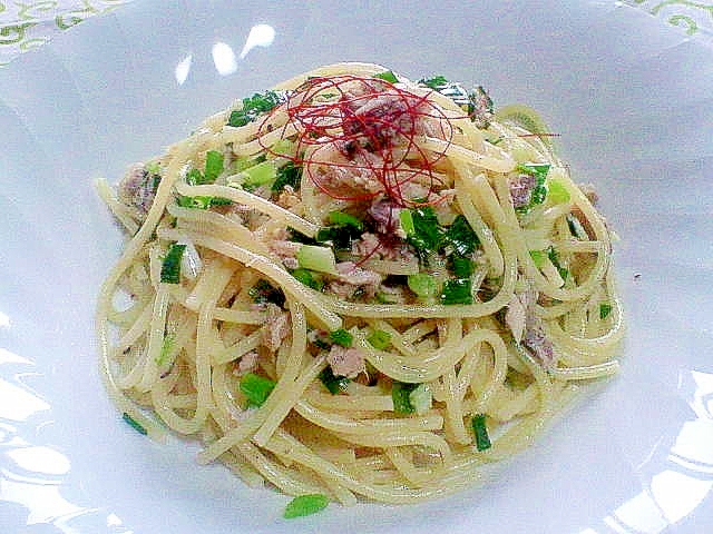 減塩♪さば缶でパスタ