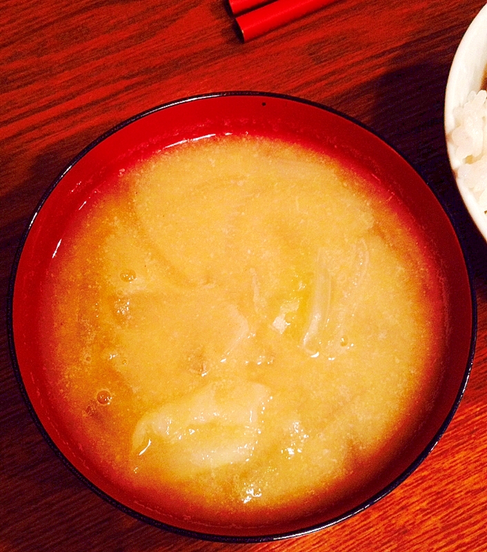 幼児食☆キャベツのペーストと玉ねぎの味噌汁