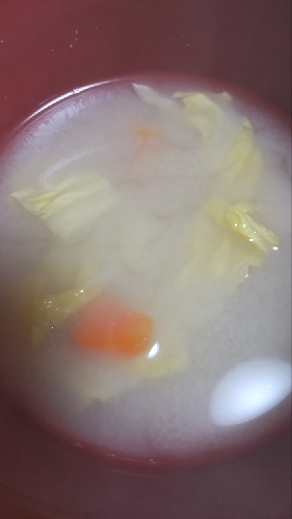 うどん残りスープリメイク♪野菜味噌汁✧˖°