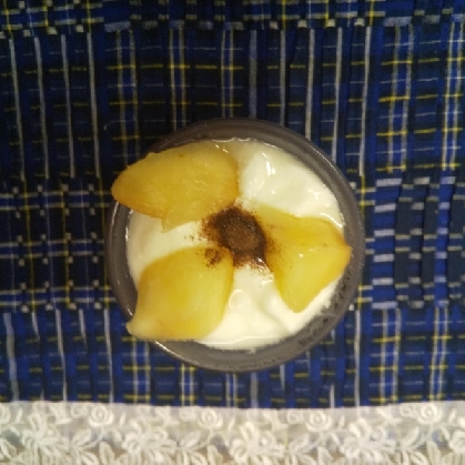 桃とココアのヨーグルト