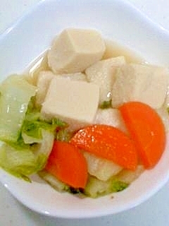 高野豆腐と白菜の煮もの