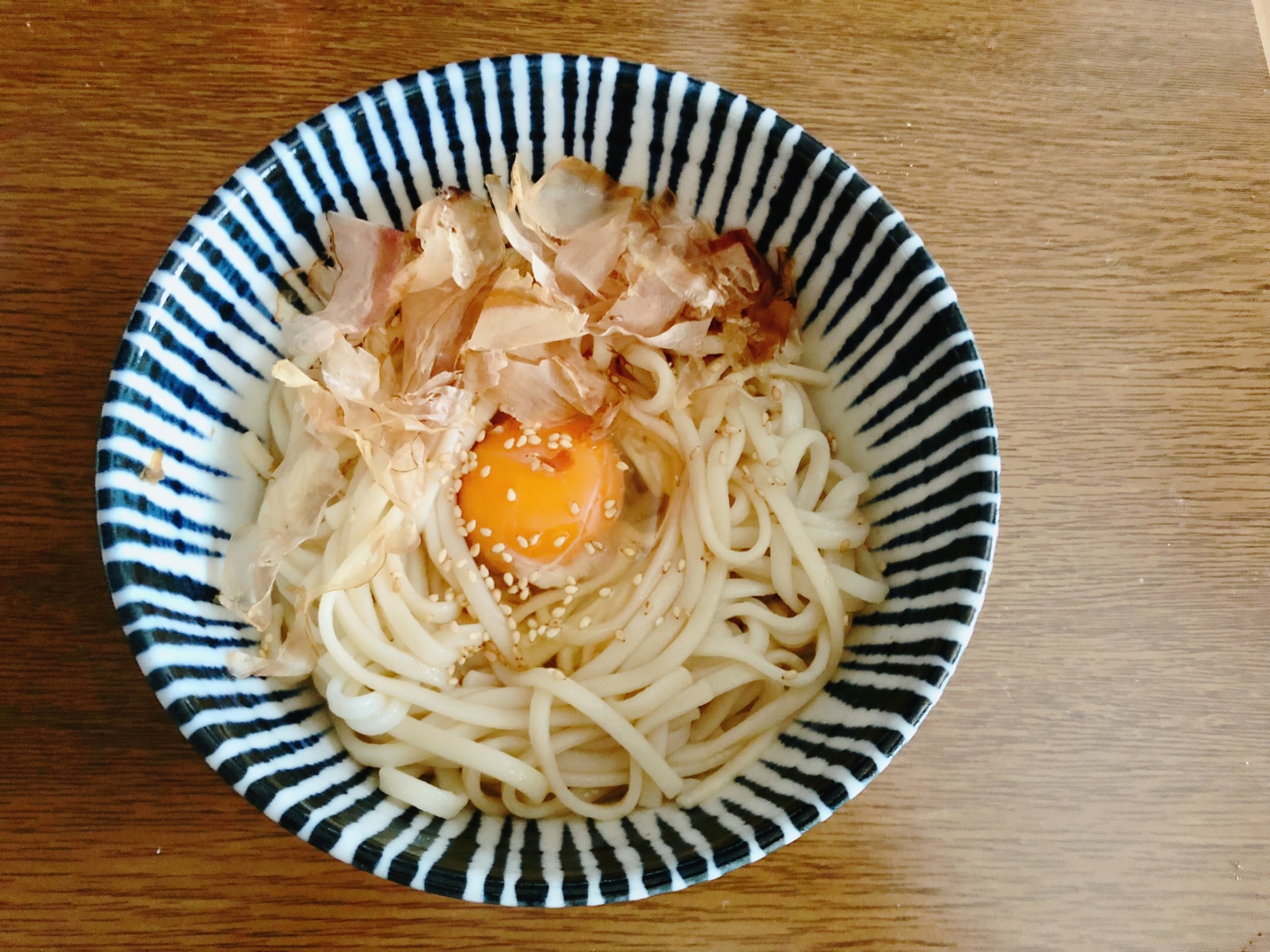 味付けはめんつゆ一本！釜玉うどん