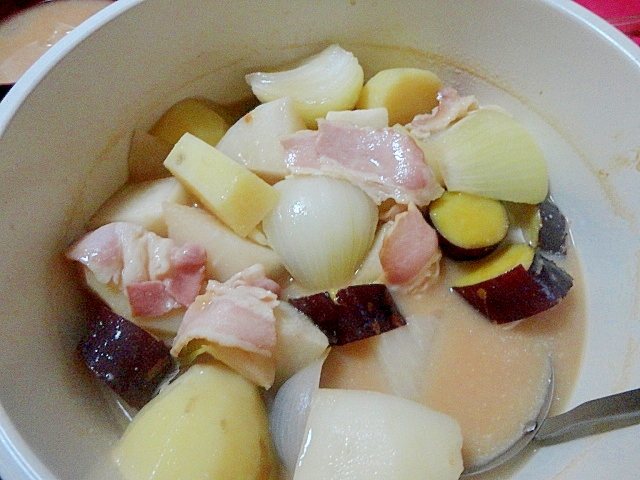 蕪とさつま芋のミルク味噌