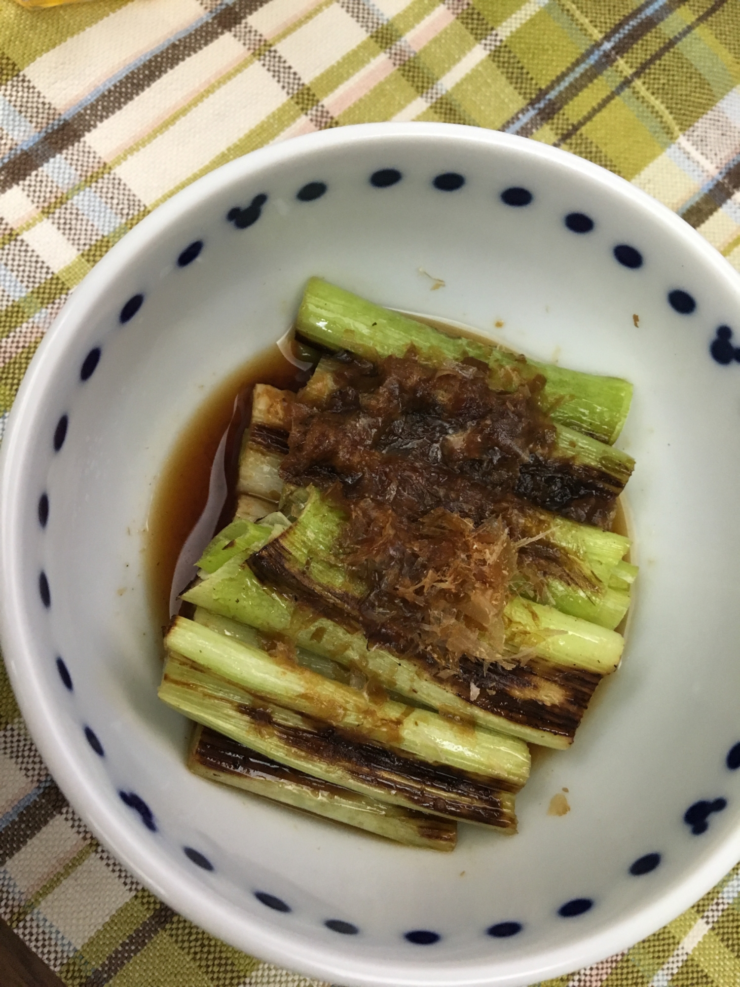 簡単おつまみ☆焼き九条ねぎのおかかポン酢