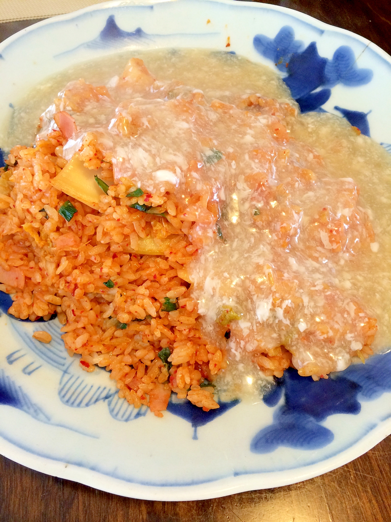 あんかけ キムチチャーハン レシピ 作り方 By きのこのみみ 楽天レシピ