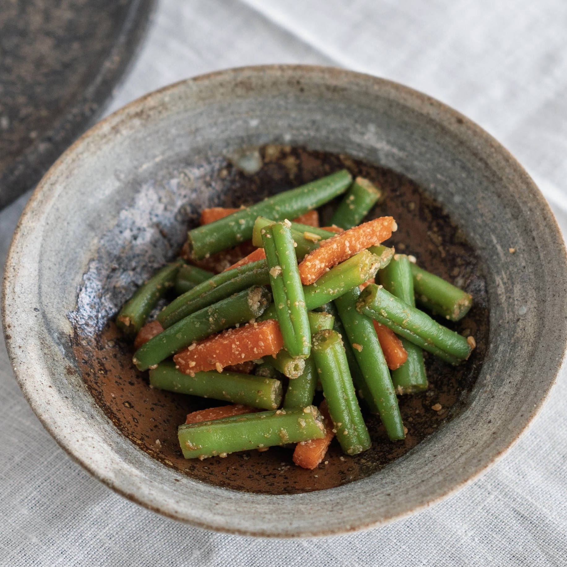 いんげんとにんじんのごまあえ【和食・副菜】