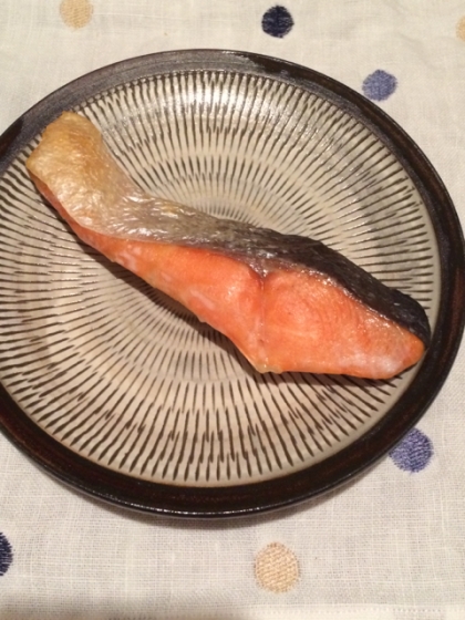レンジで簡単朝の焼き鮭